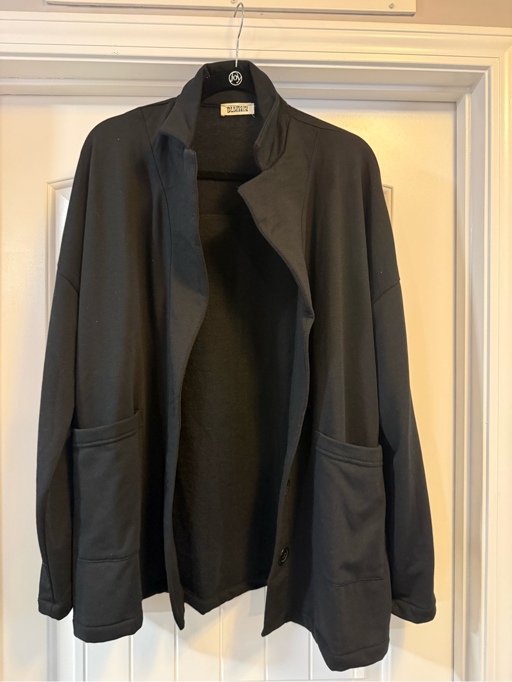 Women's Black Open-Front Blazer Jacket